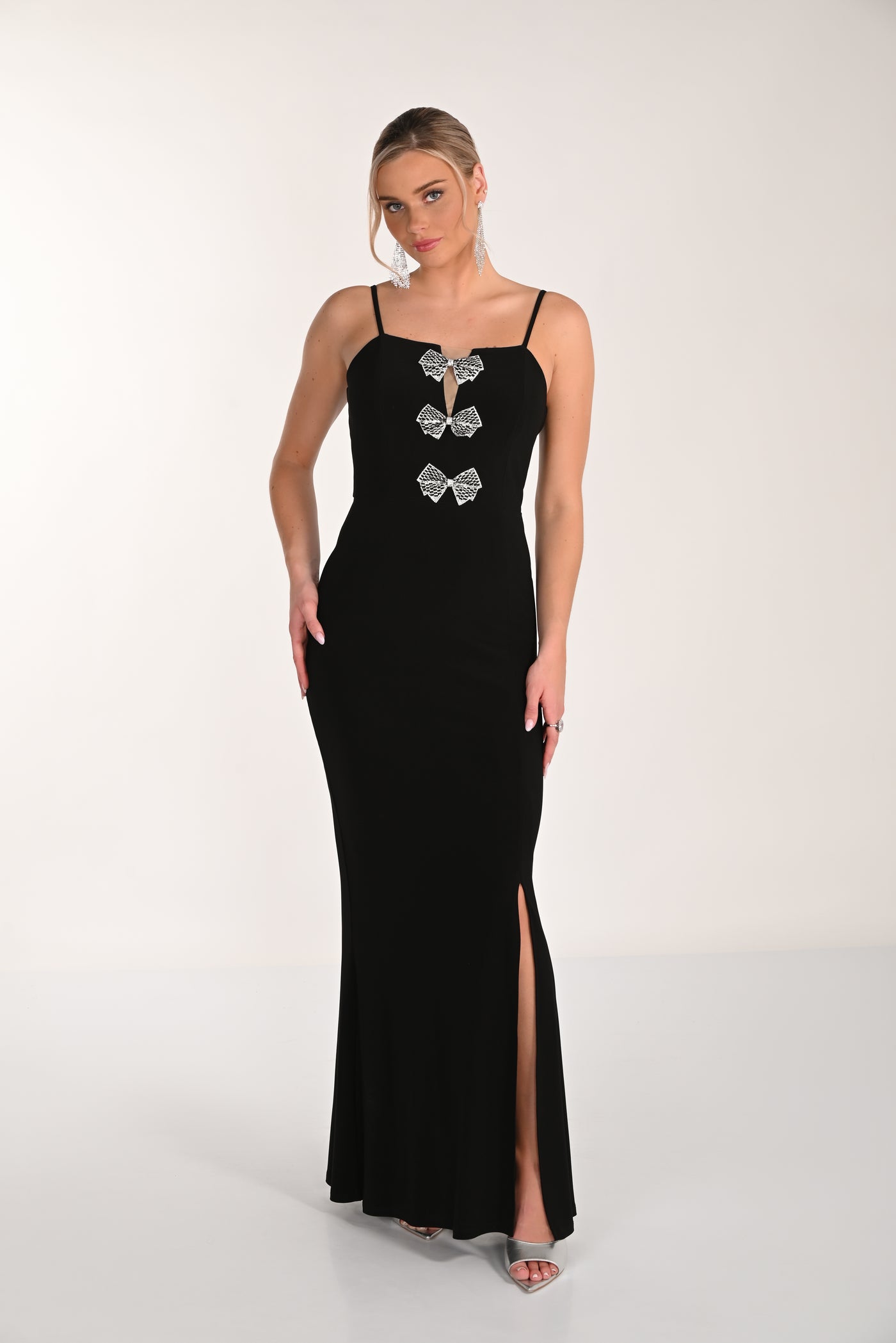 Crystal Bow Evening Gown Frank Lyman