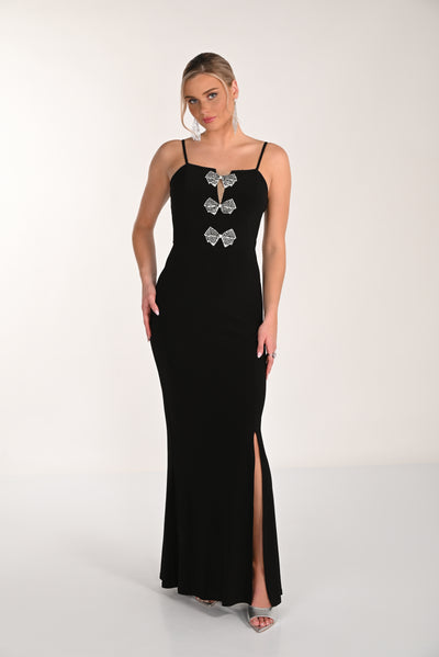 Crystal Bow Evening Gown Frank Lyman