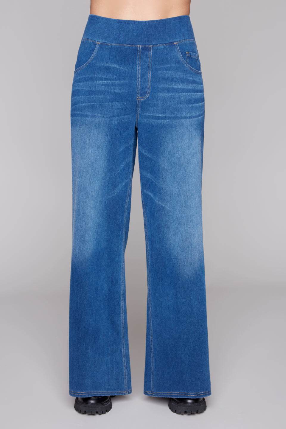 Pull-On Wide Leg Jeans - Dream Pants