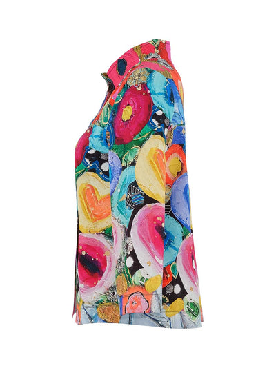 Vibrant Heart Print Jacket Dolcezza