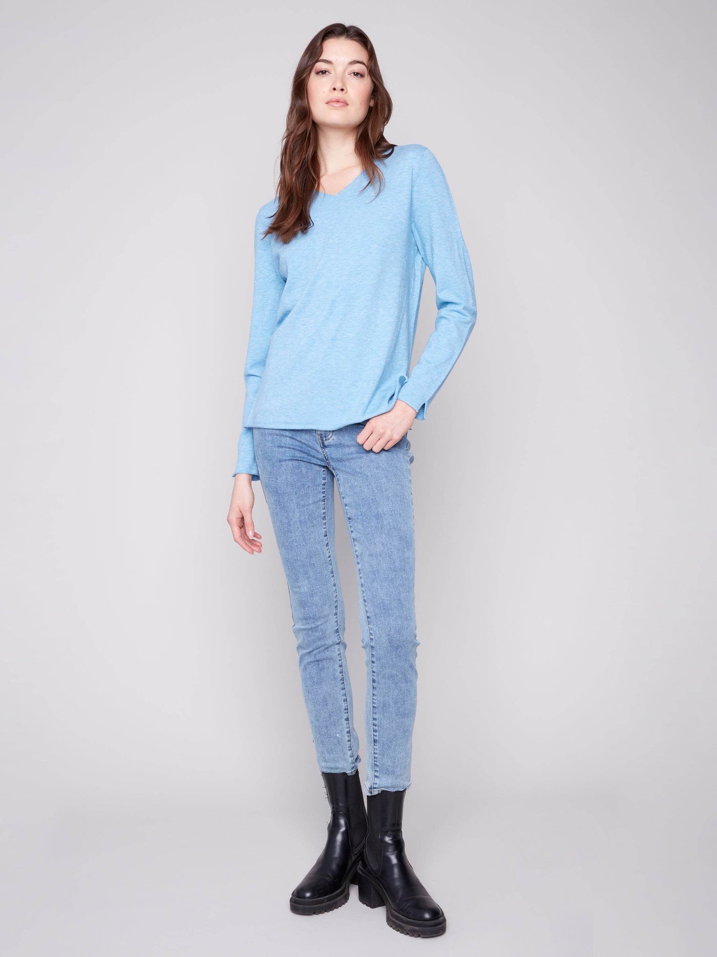 Basic V-Neck Sweater - Dream Pants