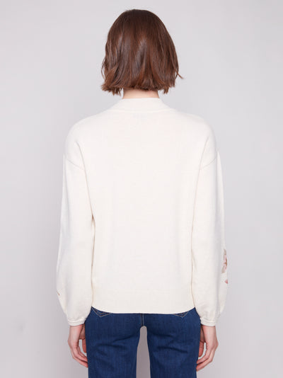 Printed Mock Neck Sweater Charlie B