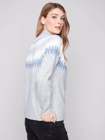 Après-Ski Jacquard Mock Neck Sweater - Dream Pants
