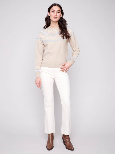 Après-Ski Jacquard Crew Neck Sweater - Dream Pants