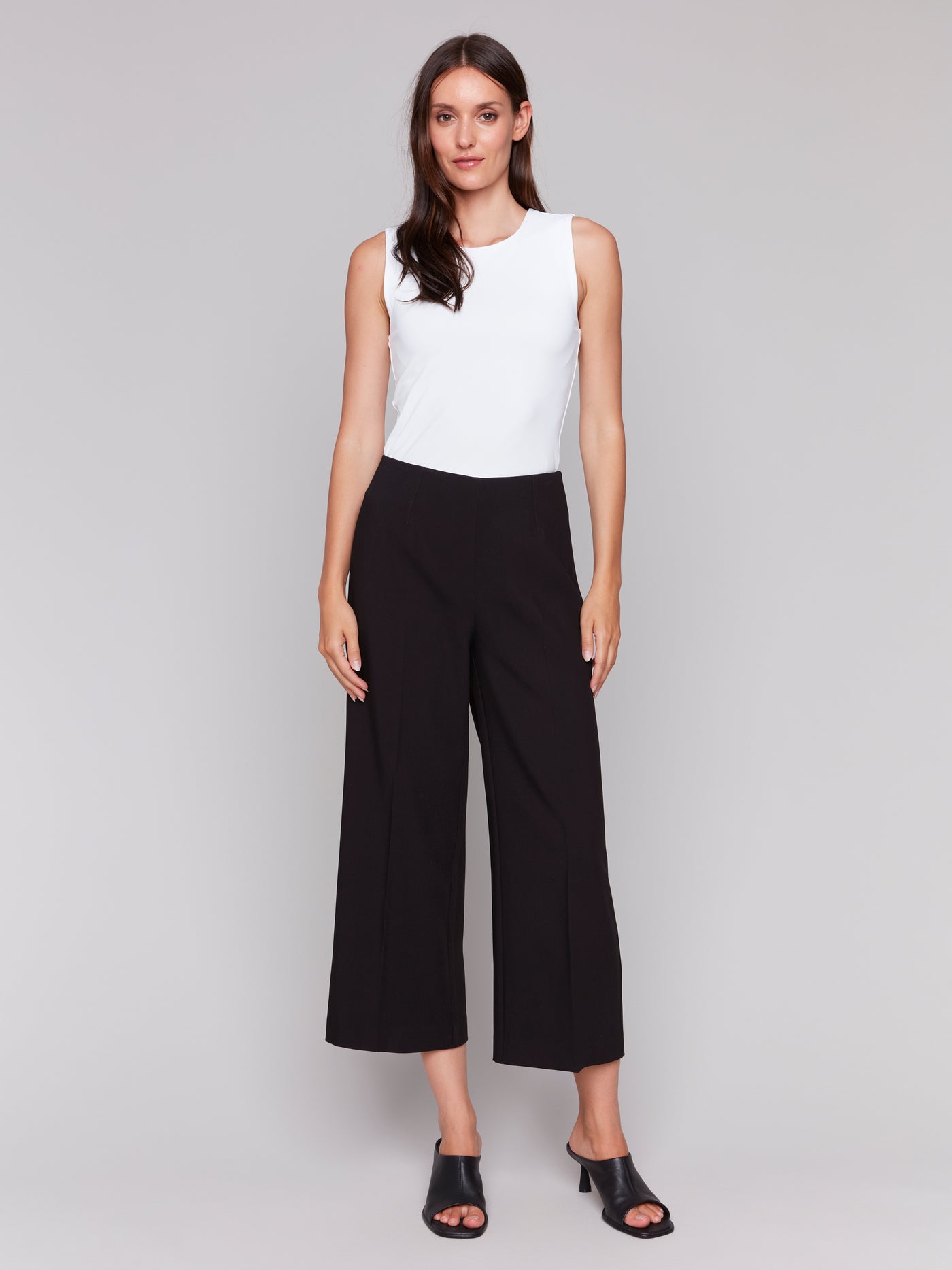 Cropped Wide Leg Pants