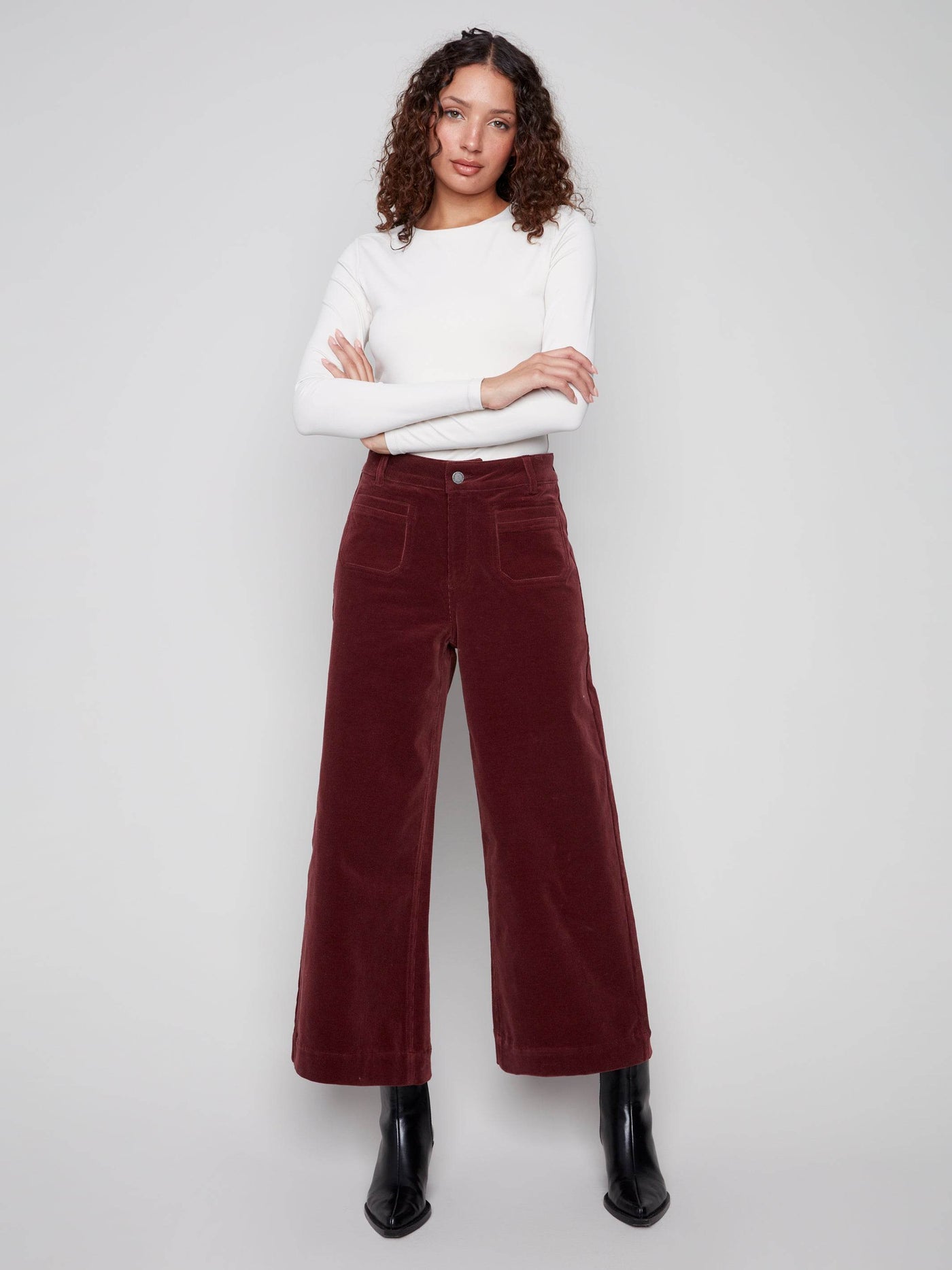 Patch Pocket Flare Corduroy Pants - Dream Pants