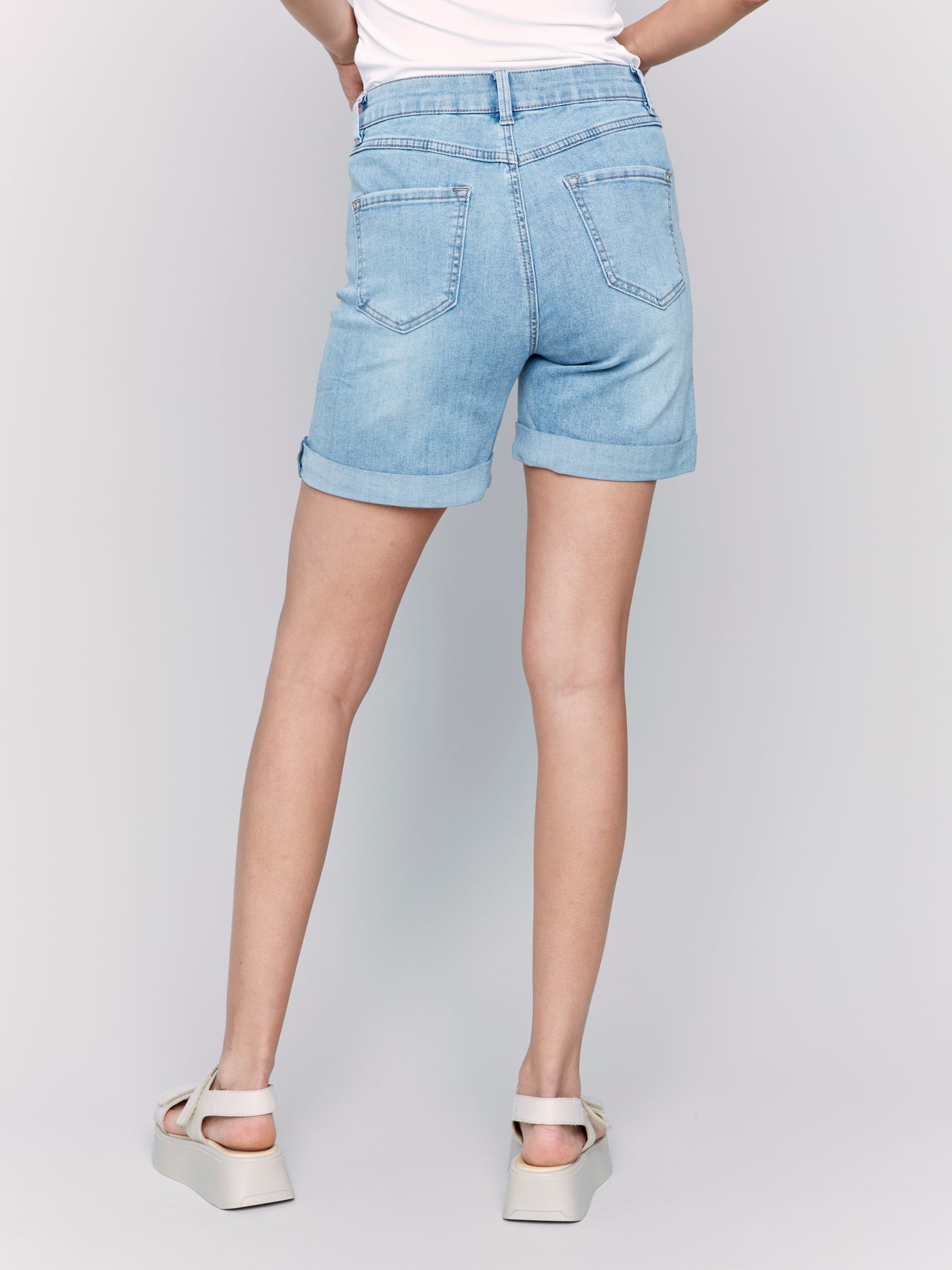 Rolled Cuff Twill Shorts Charlie B