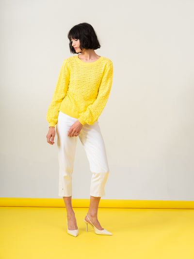 Bubble Stitch Knit Sweater Elena Wang