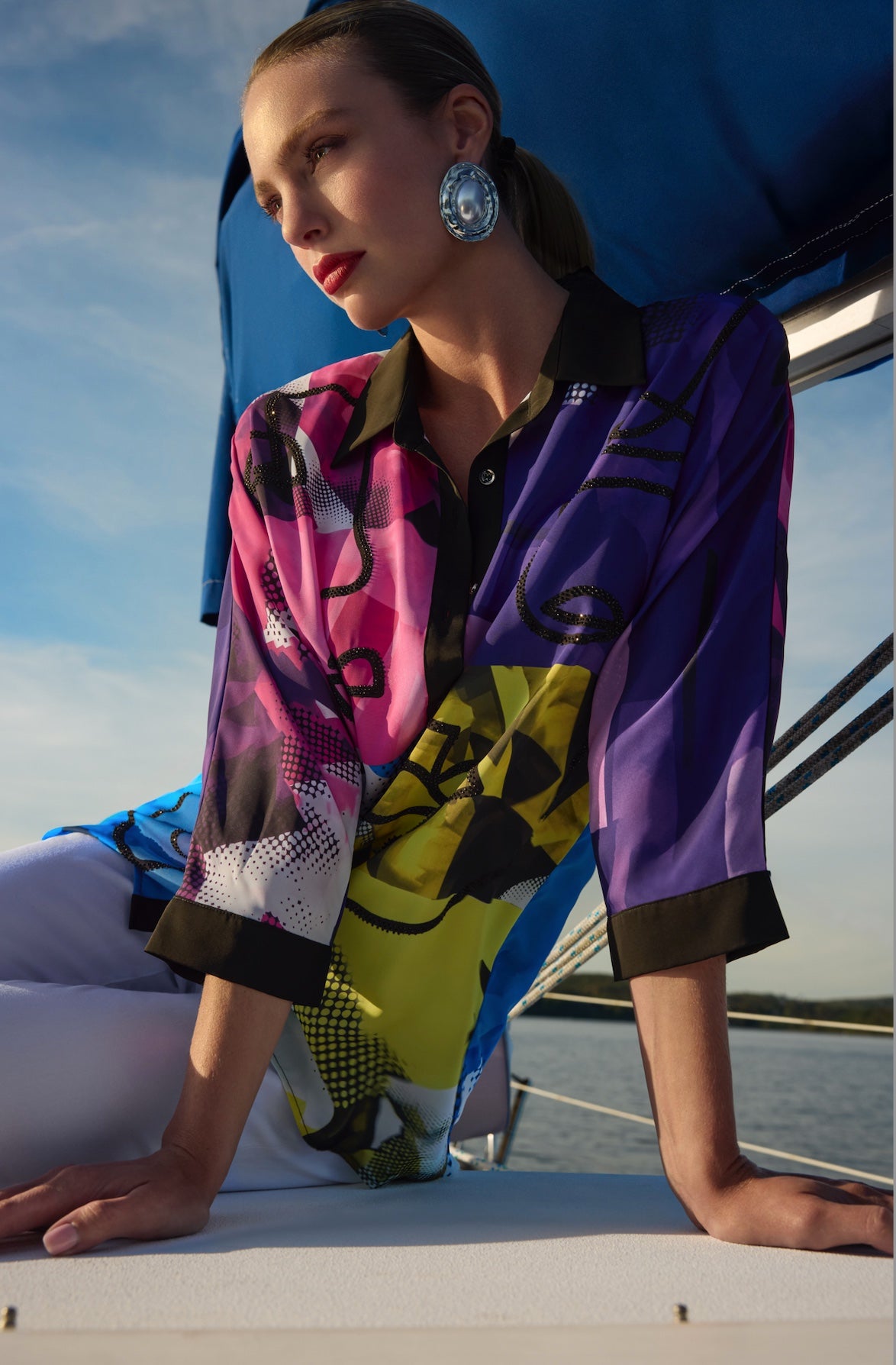 Button Front Tunic Frank Lyman