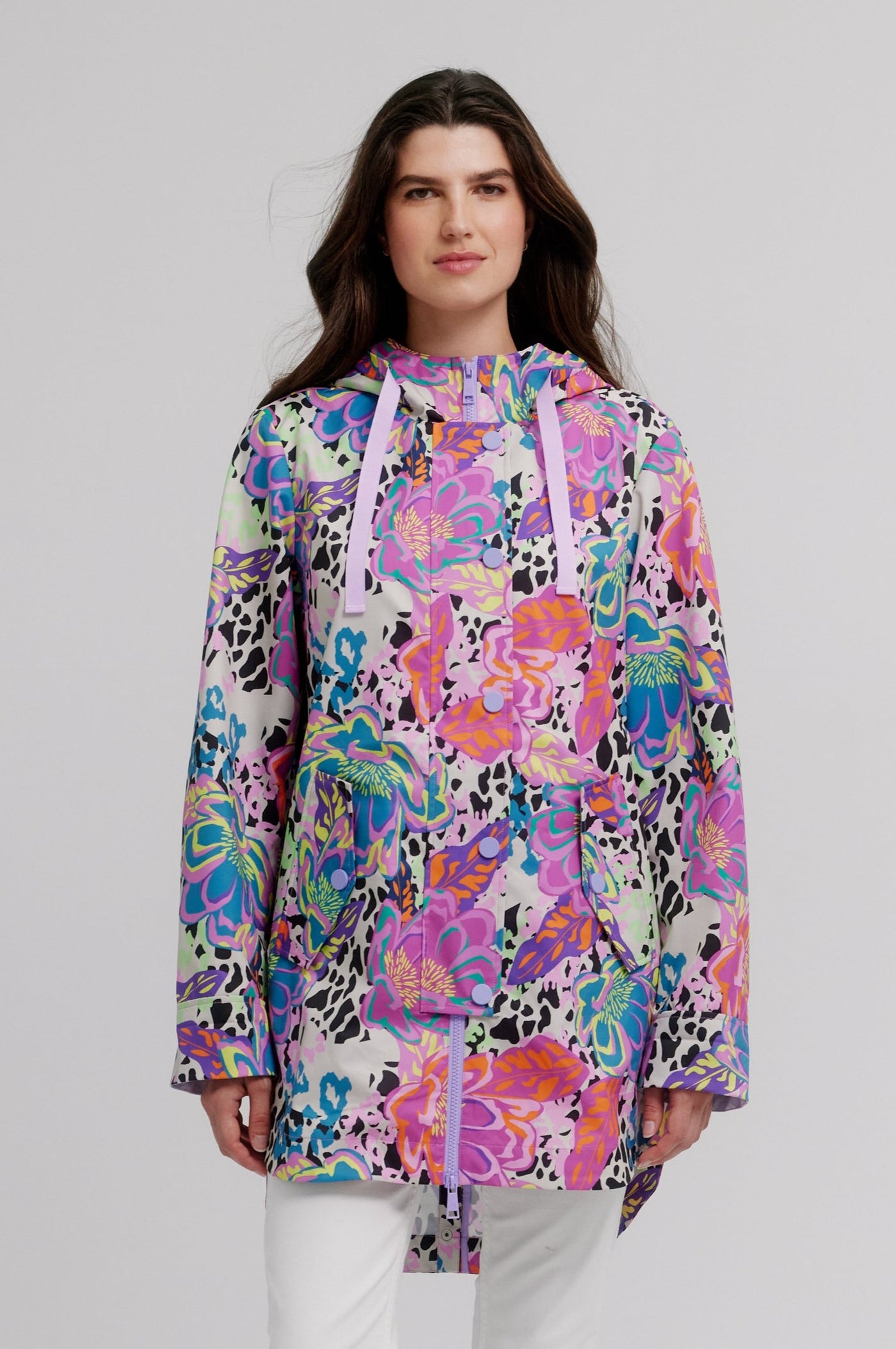 Nikki Jones Packable Raincoat W Hi/Lo Hem 