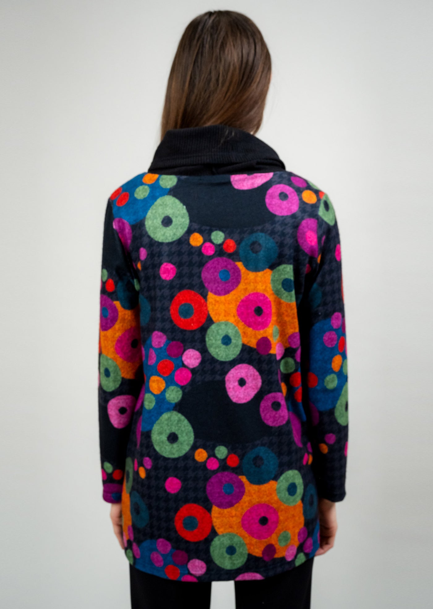 Brushed Contrast Cowl Neck Sweater Trisha Tyler