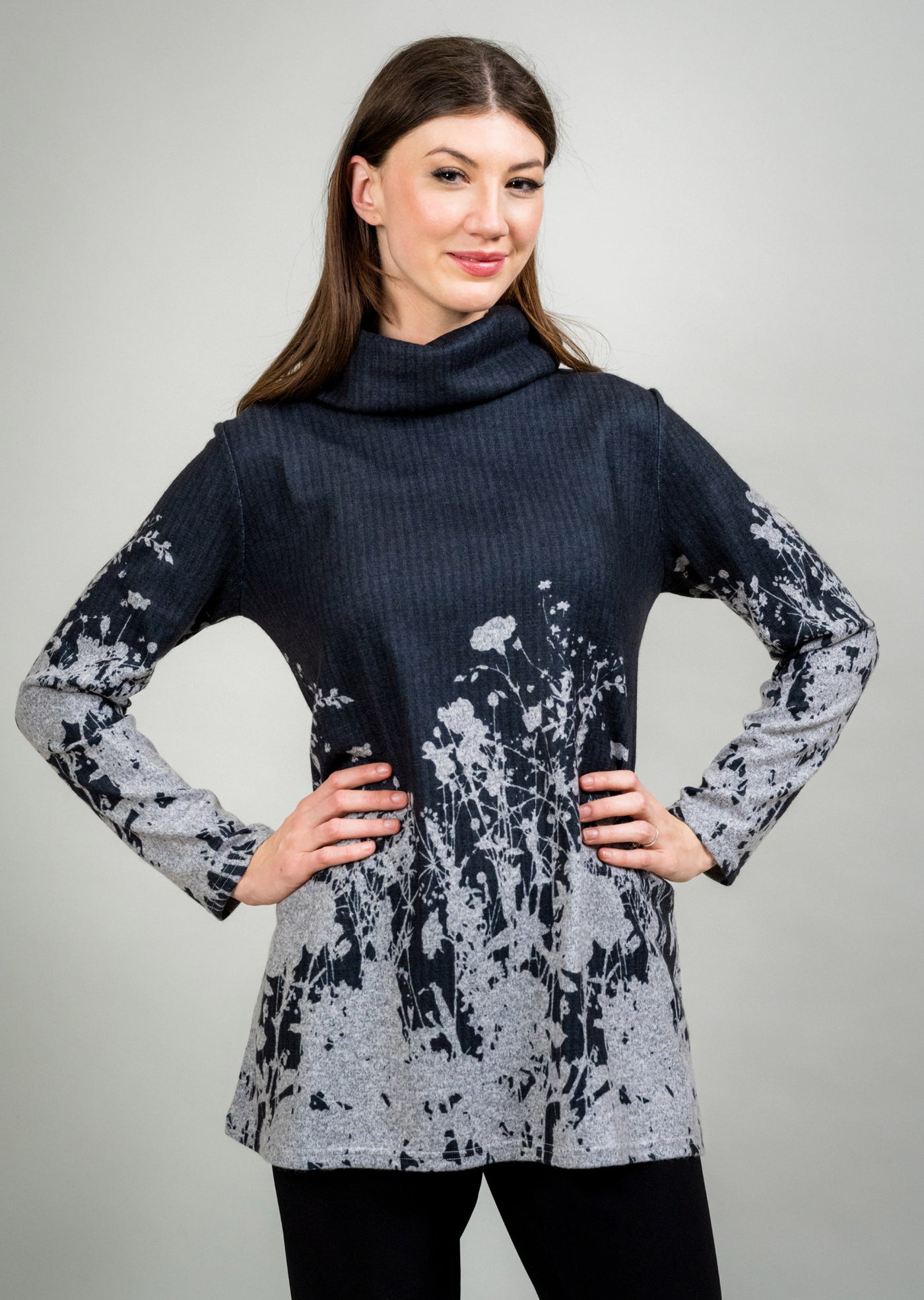 Self Fabric Brushed Cowl Neck Sweater Trisha Tyler