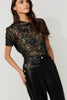 Floral Pullover With Jewel Embellishment