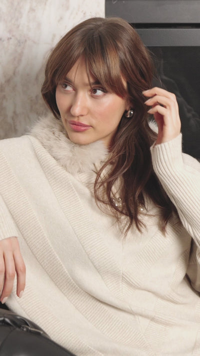 Pull oversize à chevrons