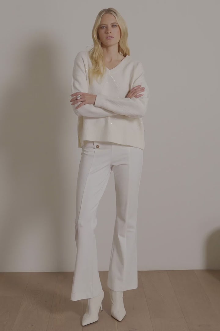 Sweater Knit Pullover with Sequins