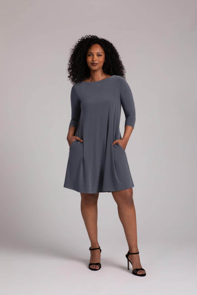 Nu Trapeze Dress, 3/4 Sleeve - Dream Pants