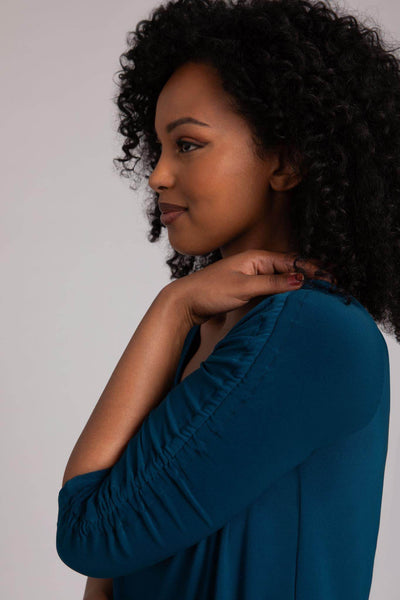 Revelry Top with Rusched Sleeve - Dream Pants