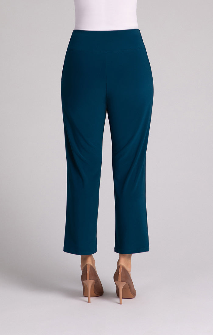 Straight Leg Ankle Pant with Yoke Waistband Sympli