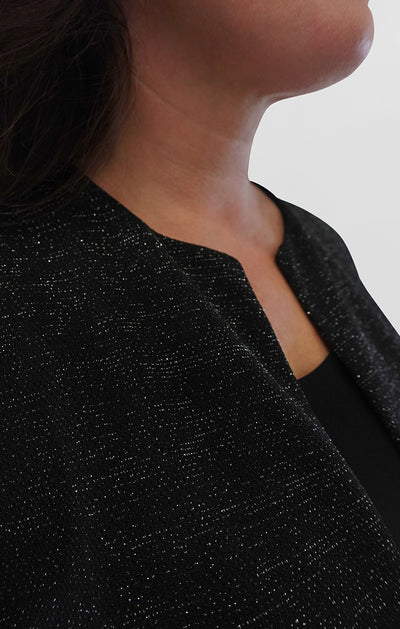 Classic Bolero Cardigan, Metallic Pique Sympli