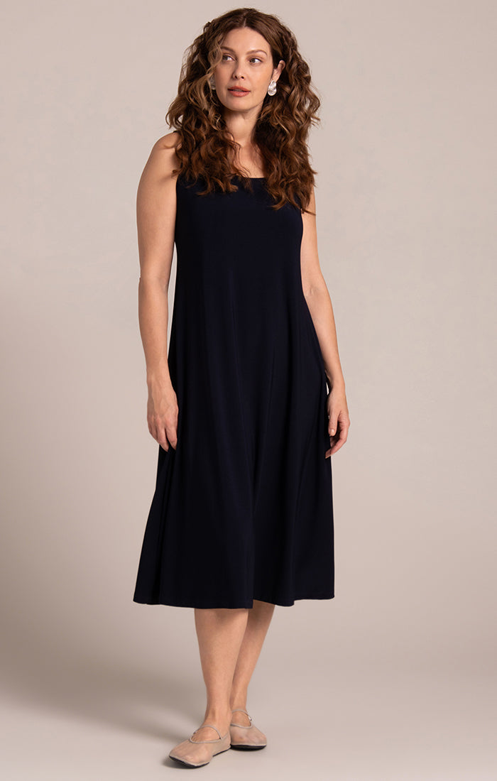 Square Neck Fit and Flare Dress Sympli