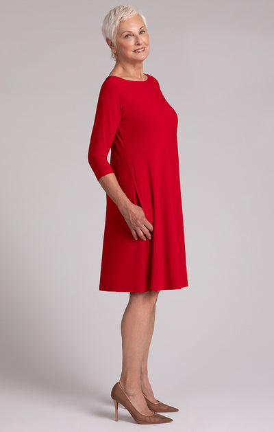 Nu Trapeze Dress, 3/4 Sleeve Sympli