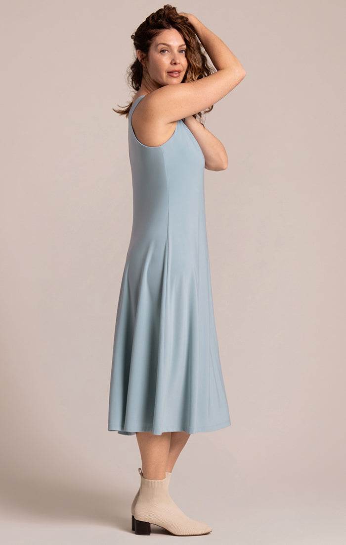 Square Neck Fit and Flare Dress Sympli