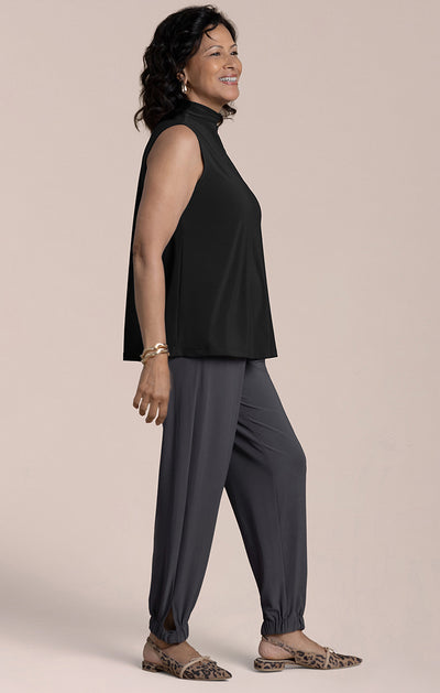 Sleeveless Echo Mock Neck Top Sympli