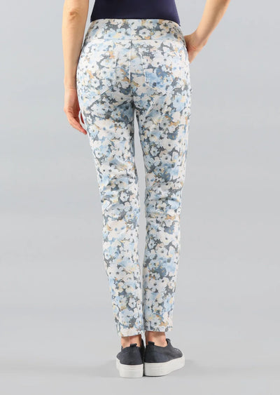 Lisette L Slim Pants Perriwinkle Print 